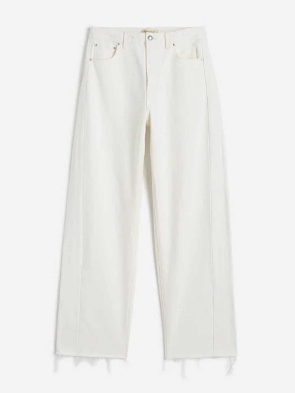 *NWT* Madewell Women’s Tile White The Curvy Pieced Barrel-Leg Jeans, Size 31 - Picture 6 of 16